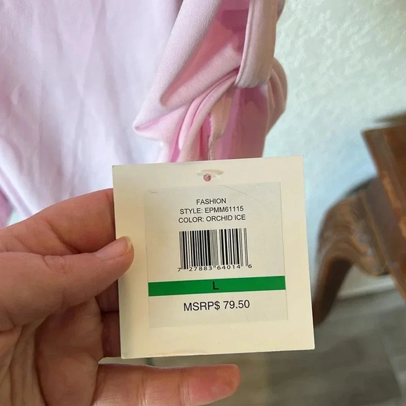 Ellen Tracy Baby Pink Blouse with Gold Buttons - Picture 3 of 5